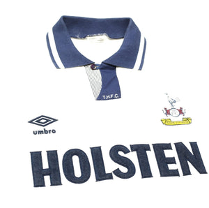 1991/93 GASCOIGNE #8 Tottenham Hotspur Vintage Umbro Home Football Shirt (L)