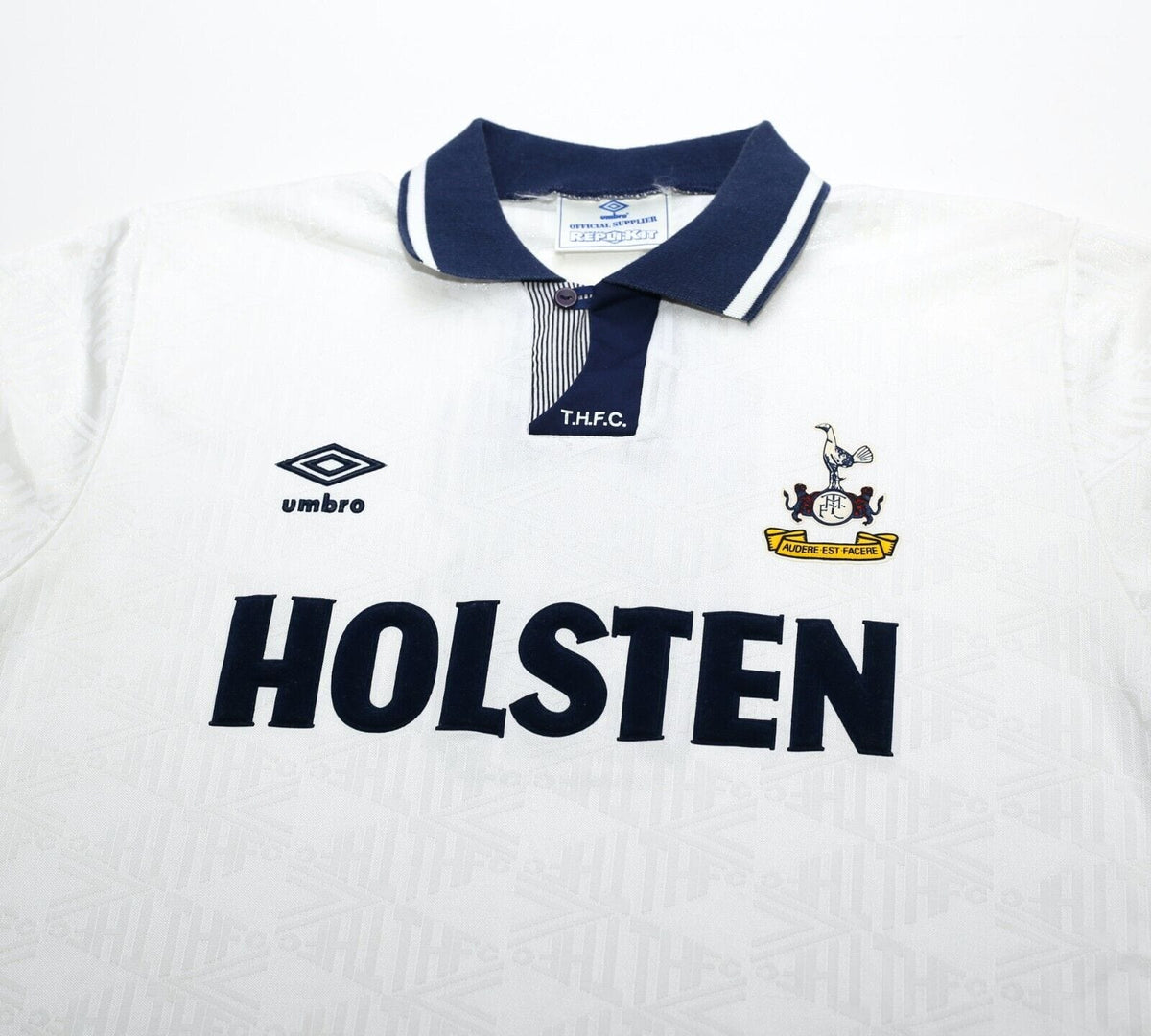 1991/93 GASCOIGNE #8 Tottenham Hotspur Vintage Umbro Home Football Shirt (L)