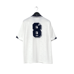 1991/93 Gascoigne #8 Tottenham Hotspur Vintage Umbro Home Football Shirt (XL)