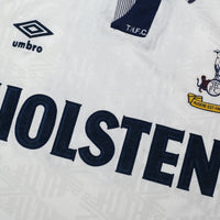 1991/93 Gascoigne #8 Tottenham Hotspur Vintage Umbro Home Football Shirt (XL)