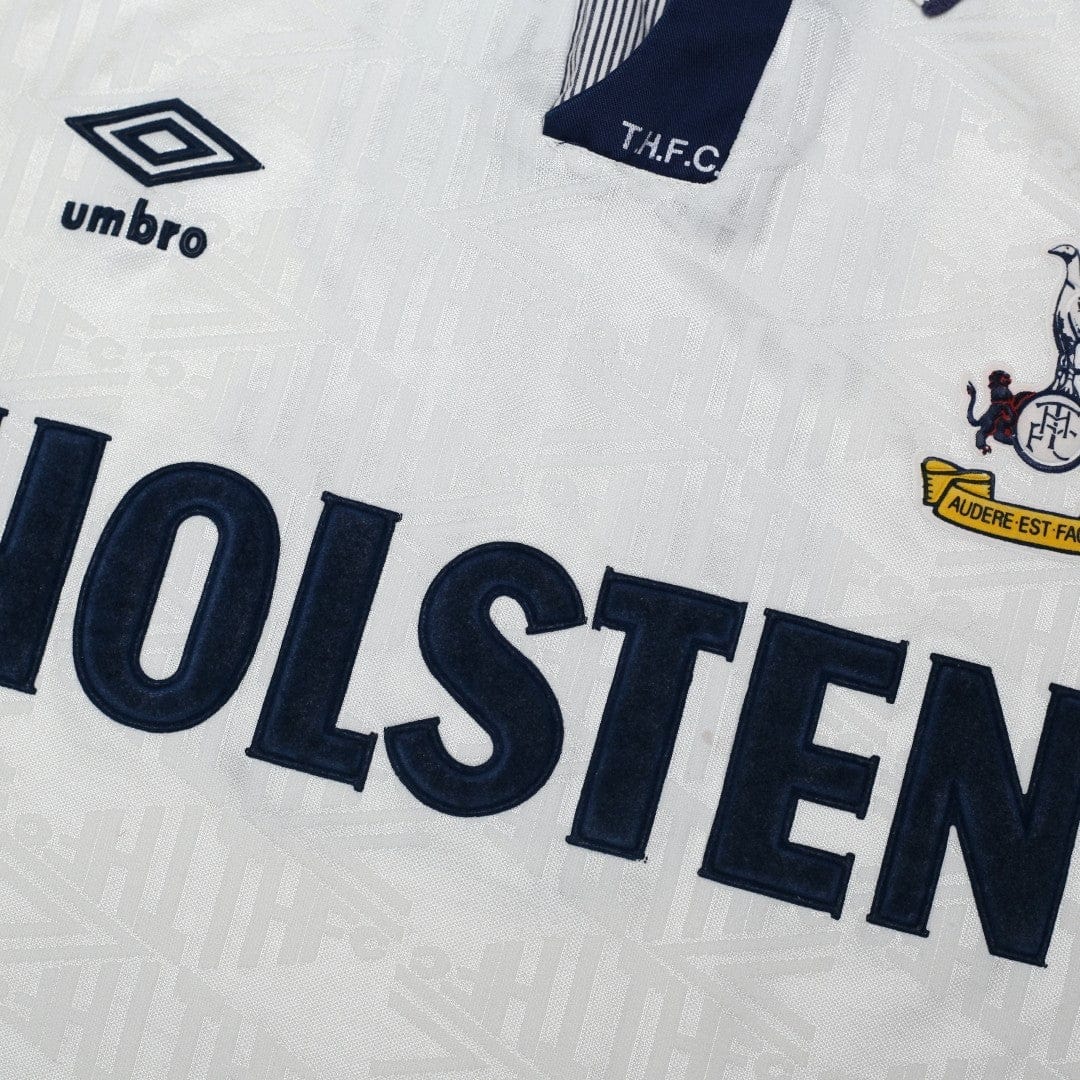 1991/93 Gascoigne #8 Tottenham Hotspur Vintage Umbro Home Football Shirt (XL)