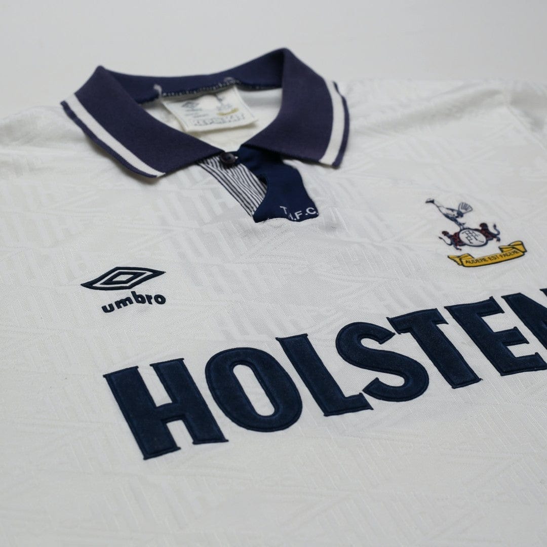 1991/93 Gascoigne #8 Tottenham Hotspur Vintage Umbro Home Football Shirt (XL)