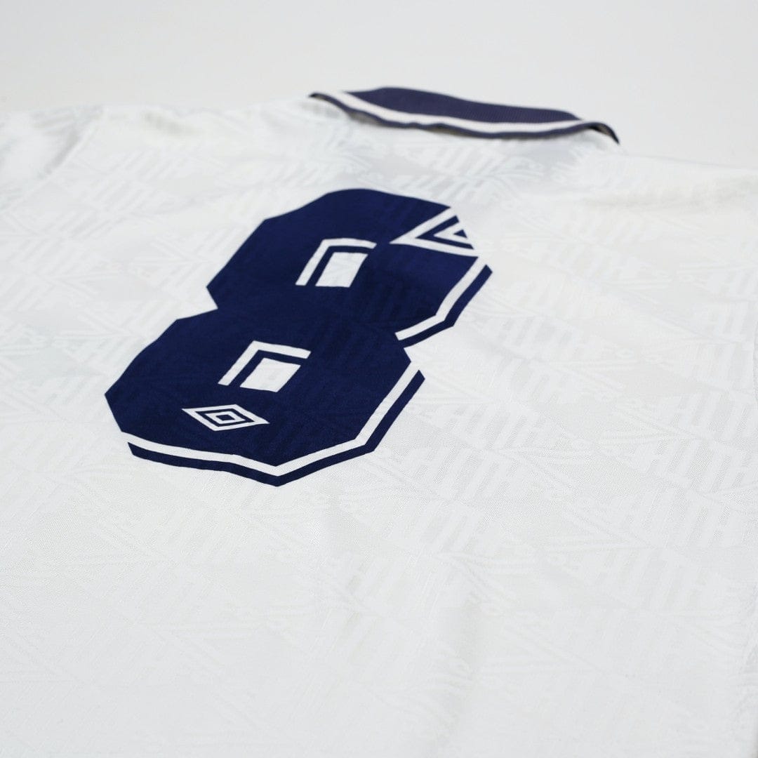 1991/93 Gascoigne #8 Tottenham Hotspur Vintage Umbro Home Football Shirt (XL)