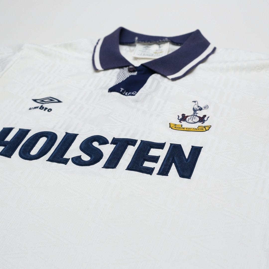 1991/93 Gascoigne #8 Tottenham Hotspur Vintage Umbro Home Football Shirt (XL)