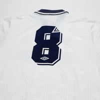 1991/93 Gascoigne #8 Tottenham Hotspur Vintage Umbro Home Football Shirt (XL)