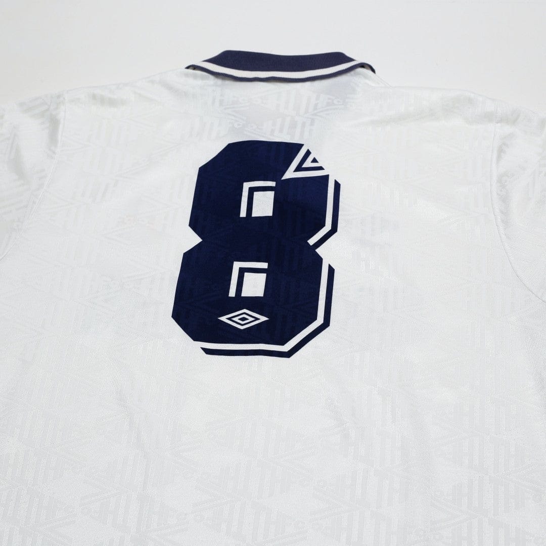 1991/93 Gascoigne #8 Tottenham Hotspur Vintage Umbro Home Football Shirt (XL)