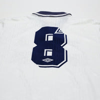 1991/93 Gascoigne #8 Tottenham Hotspur Vintage Umbro Home Football Shirt (XL)