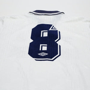 1991/93 Gascoigne #8 Tottenham Hotspur Vintage Umbro Home Football Shirt (XL)
