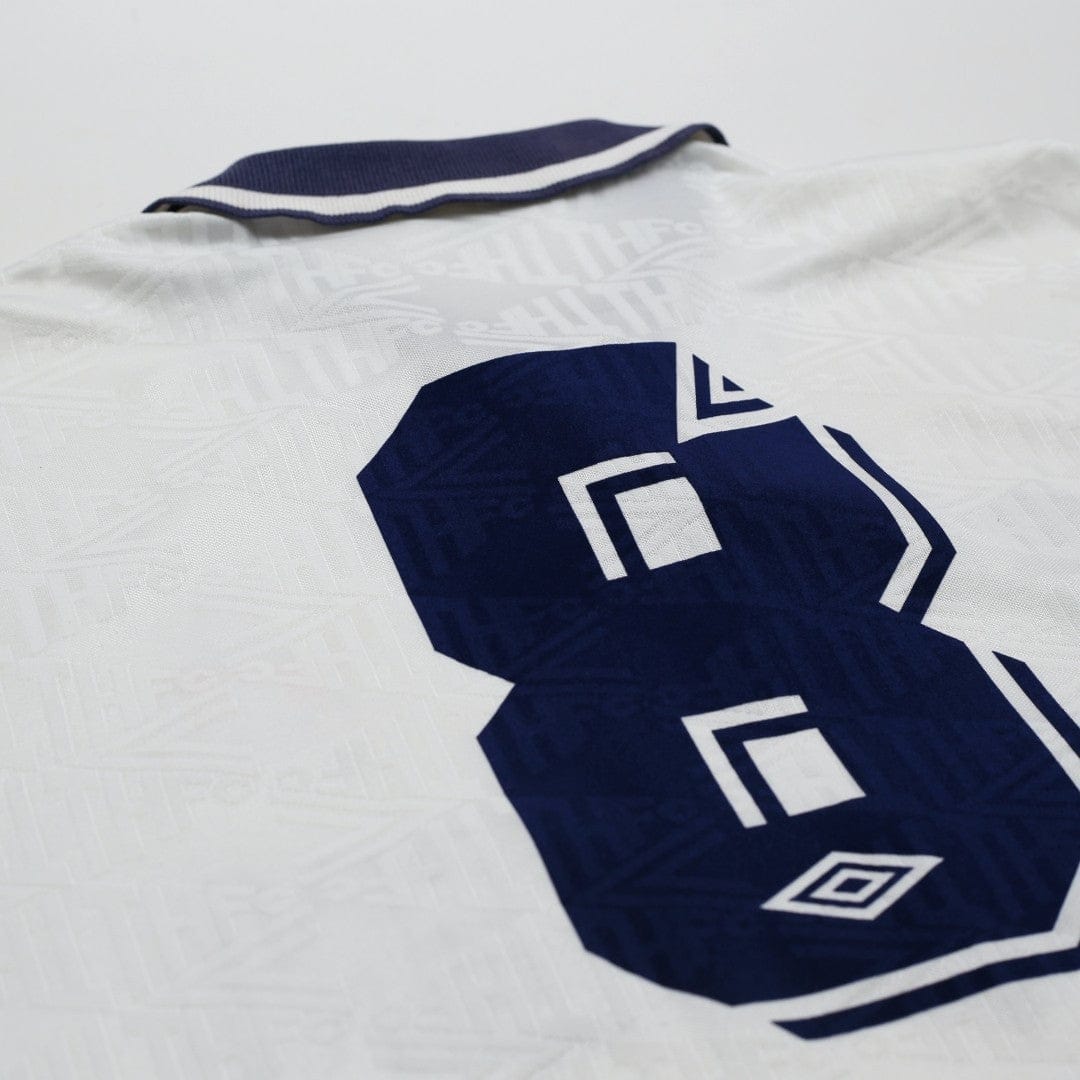 1991/93 Gascoigne #8 Tottenham Hotspur Vintage Umbro Home Football Shirt (XL)