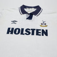 1991/93 Gascoigne #8 Tottenham Hotspur Vintage Umbro Home Football Shirt (XL)