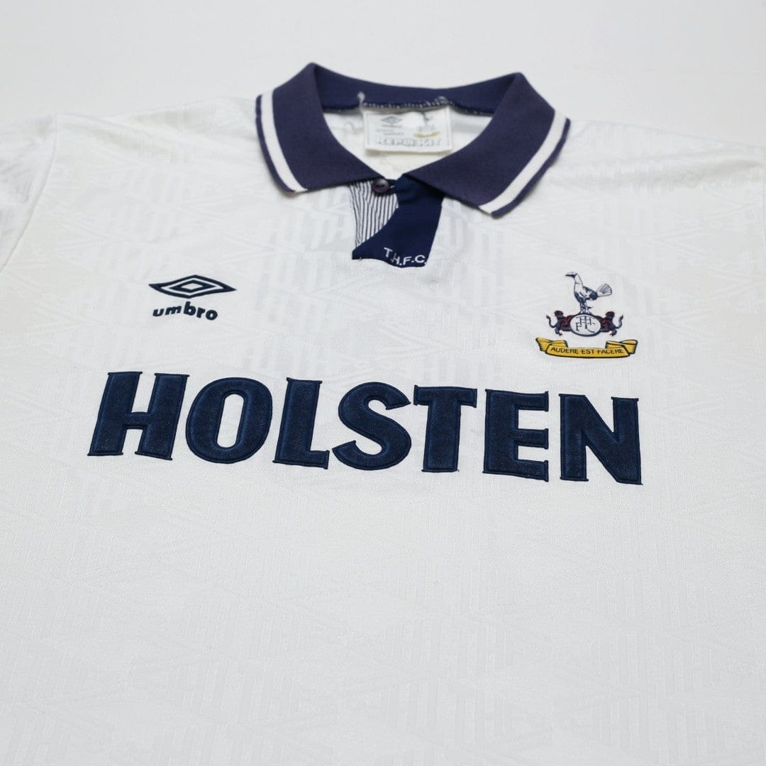 1991/93 Gascoigne #8 Tottenham Hotspur Vintage Umbro Home Football Shirt (XL)