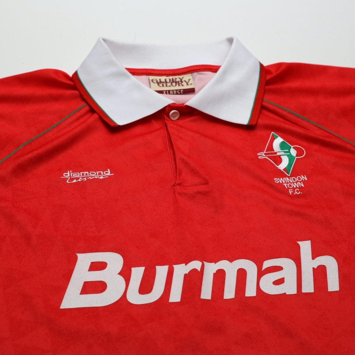 1991/93 Hoddle #4 Swindon Retro Diamond Leisure Home Football Shirt (XL)