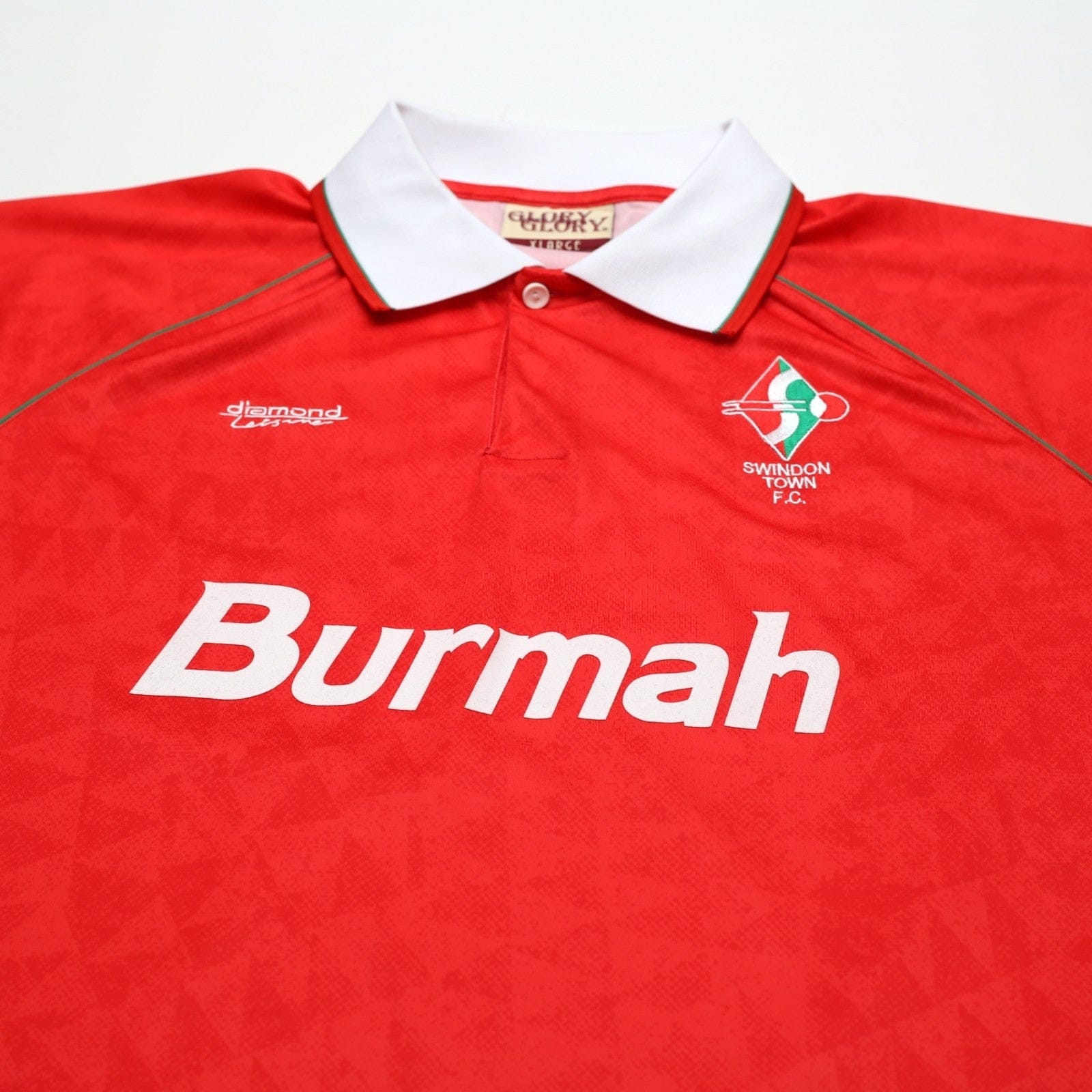 1991/93 Hoddle #4 Swindon Retro Diamond Leisure Home Football Shirt (XL)