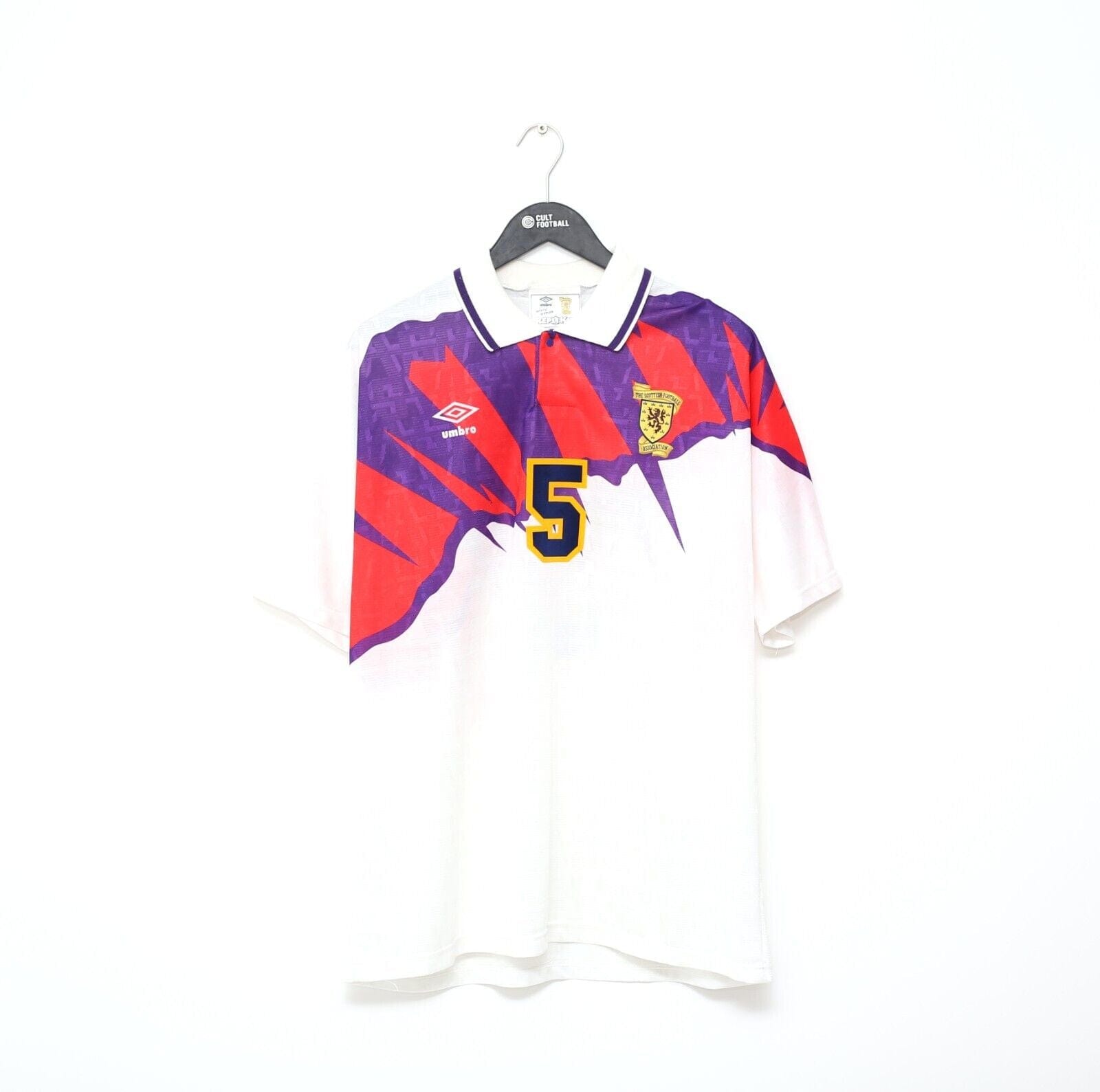 1991/93 McCOIST #5 Scotland  Euro 92 Umbro Away Football Shirt (XL) Rangers