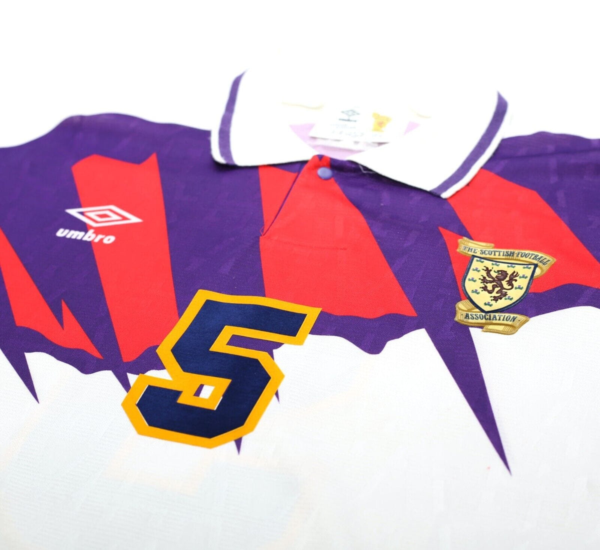 1991/93 McCOIST #5 Scotland Euro 92 Umbro Away Football Shirt (XL) Rangers