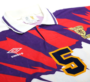 1991/93 McCOIST #5 Scotland Euro 92 Umbro Away Football Shirt (XL) Rangers