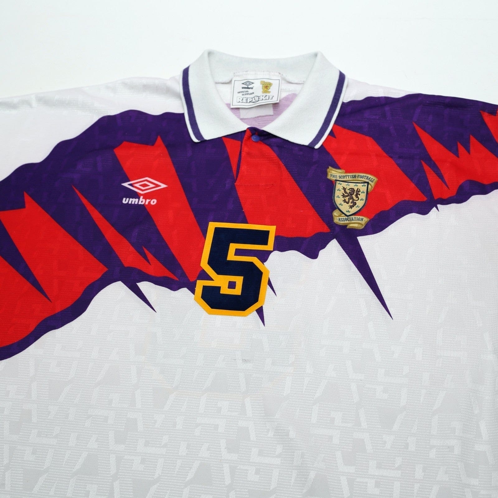 1991/93 McCoist #5 Scotland Vintage Umbro Away Football Shirt (L) Euro 92