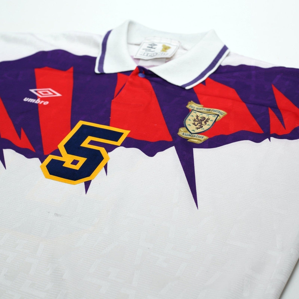 1991/93 McCoist #5 Scotland Vintage Umbro Away Football Shirt (L) Euro 92