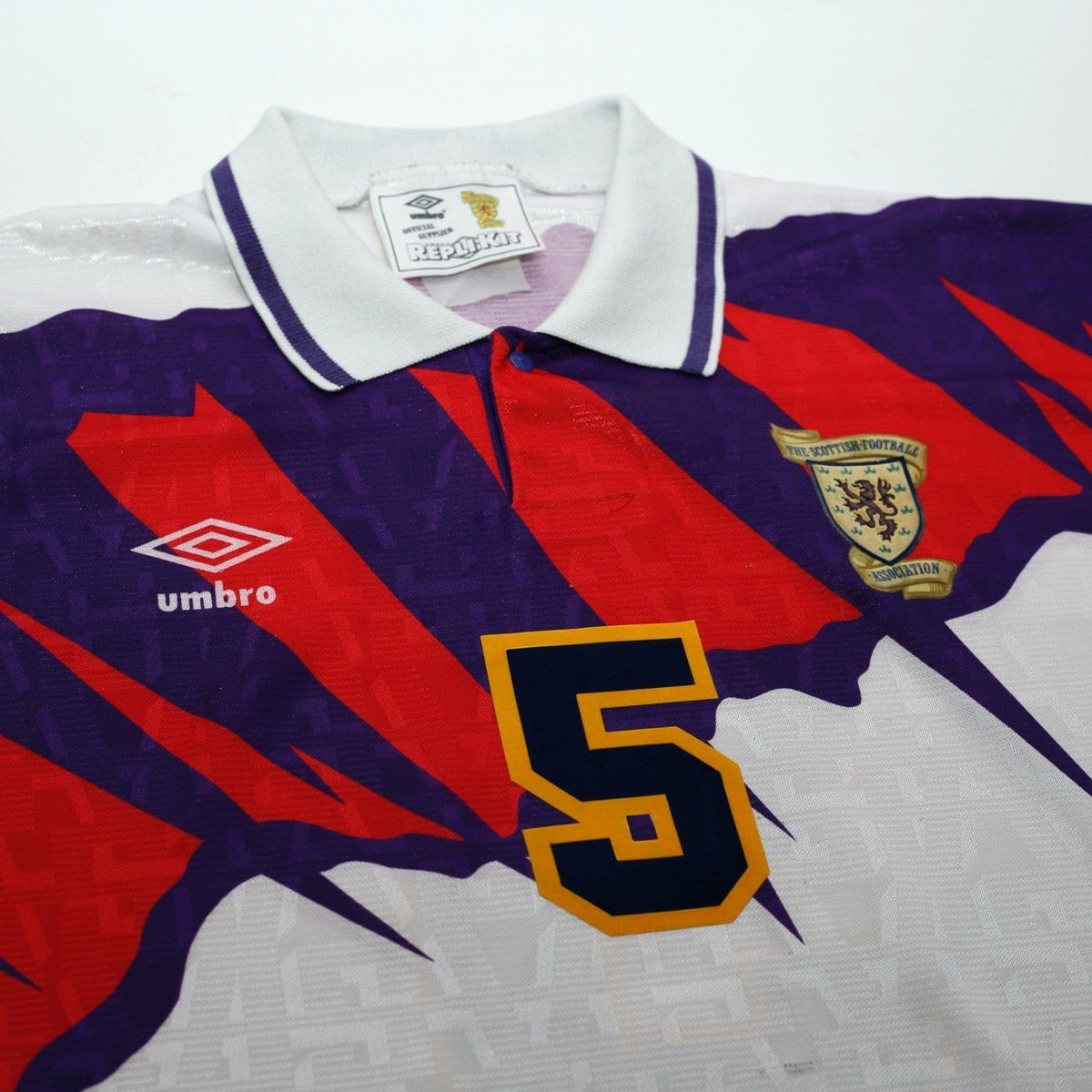 1991/93 McCoist #5 Scotland Vintage Umbro Away Football Shirt (L) Euro 92