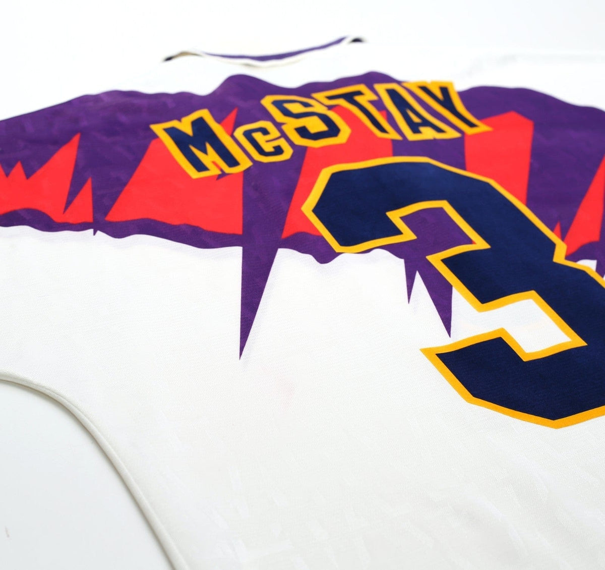 1991/93 McSTAY #3 Scotland Vintage Umbro Euro 92 Away Football Shirt (L) Celtic