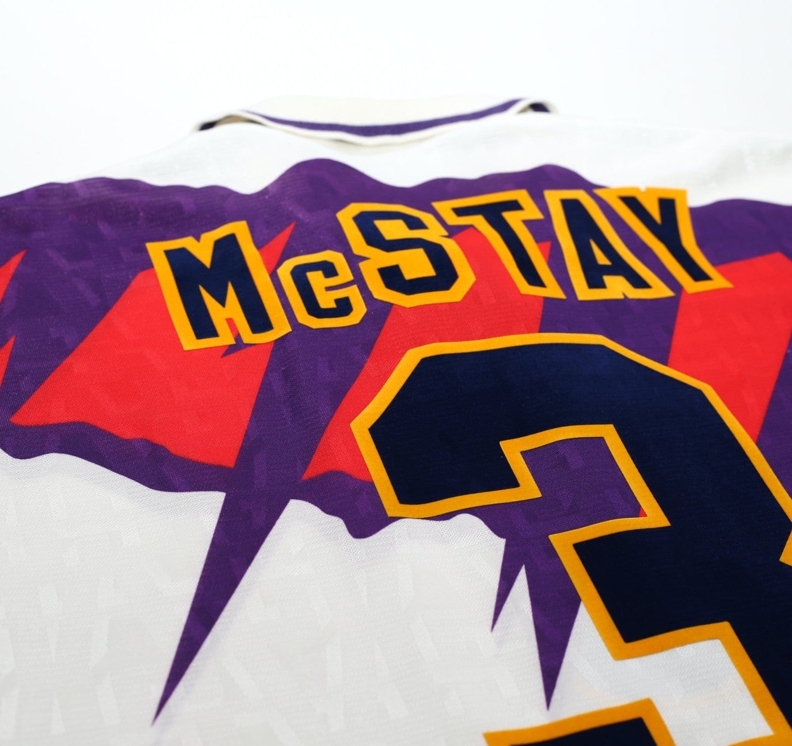 1991/93 McSTAY #3 Scotland Vintage Umbro Euro 92 Away Football Shirt (L) Celtic