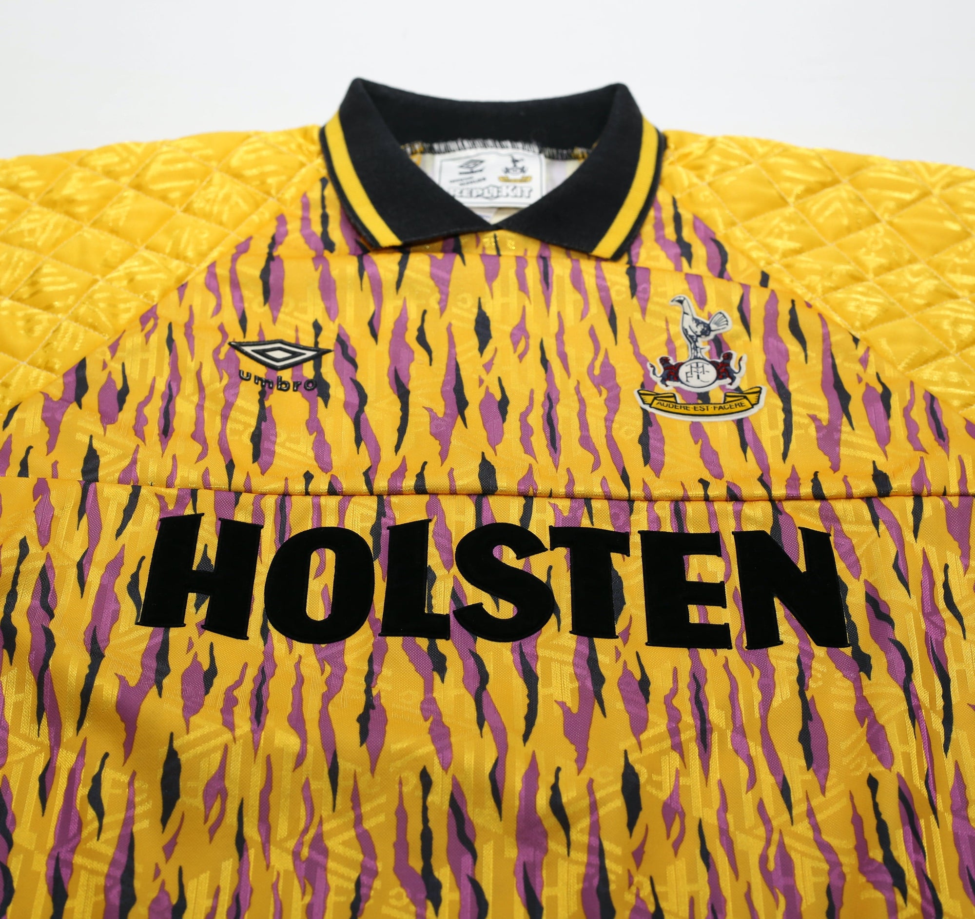 1991/93 TOTTENHAM HOTSPUR #1 Vintage Umbro Goalkeeper Football Shirt (S) GK