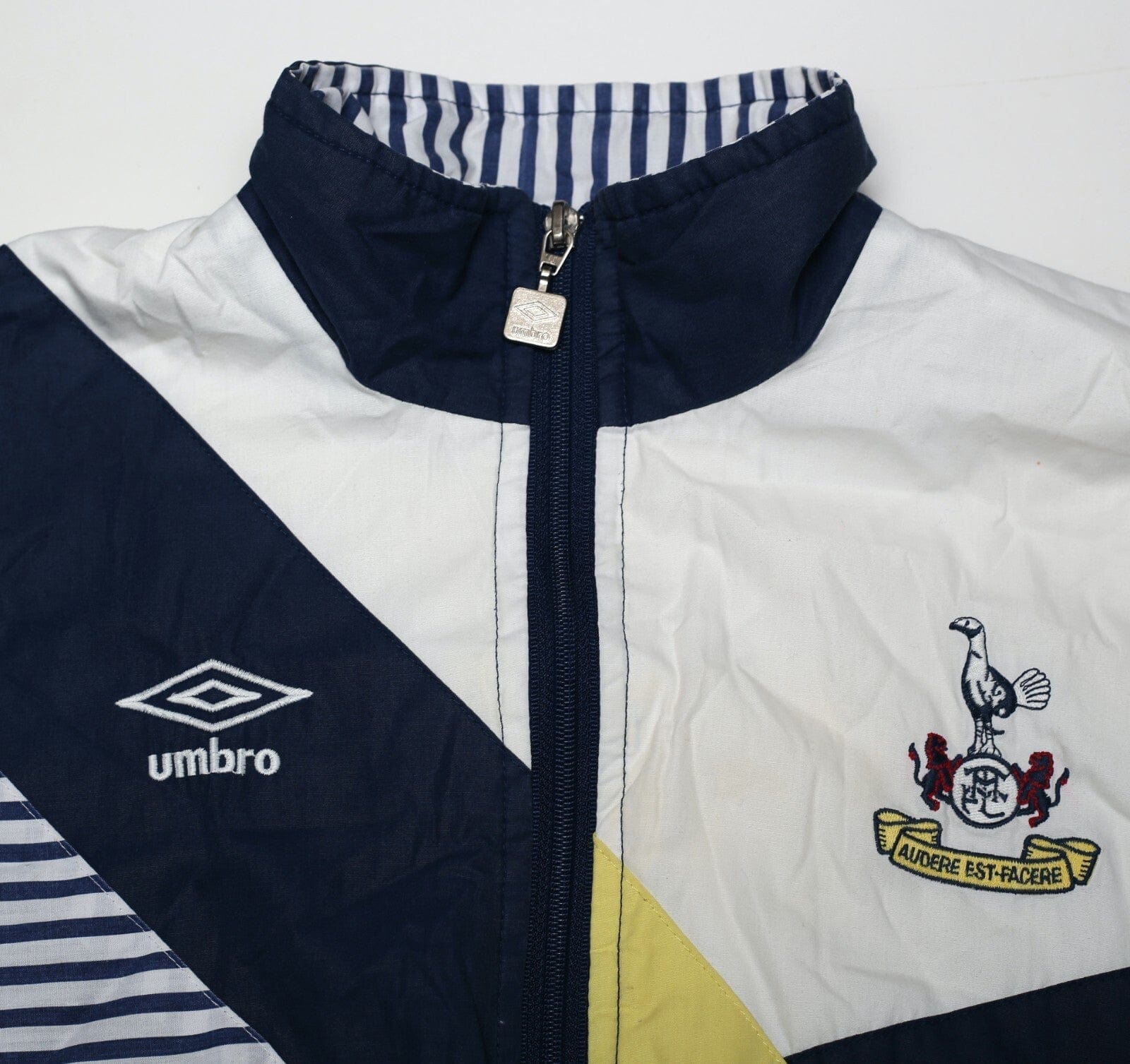 1991/93 TOTTENHAM HOTSPUR Vintage Umbro Home Football Track Top (Y) 32