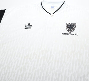 1991/93 WIMBLEDON FC Vintage Admiral Away Football Shirt Jersey (XL)