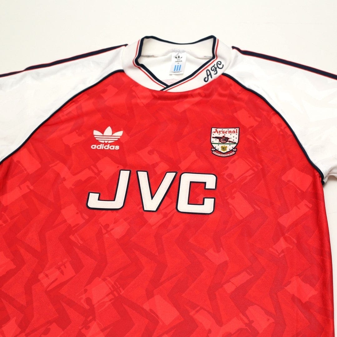 1991/93 Wright #8 Arsenal Retro adidas Originals Home Football Shirt (M)