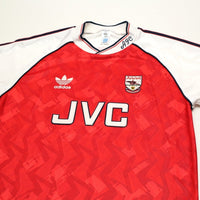 1991/93 Wright #8 Arsenal Retro adidas Originals Home Football Shirt (M)
