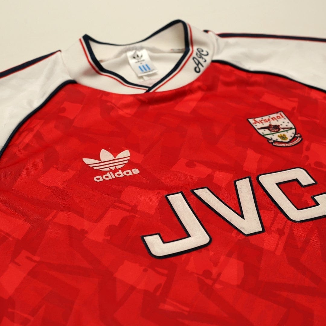 1991/93 Wright #8 Arsenal Retro adidas Originals Home Football Shirt (M)