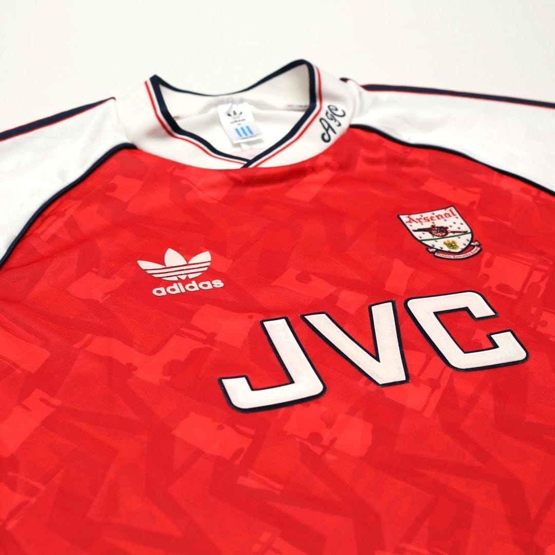 1991/93 Wright #8 Arsenal Retro adidas Originals Home Football Shirt (M)