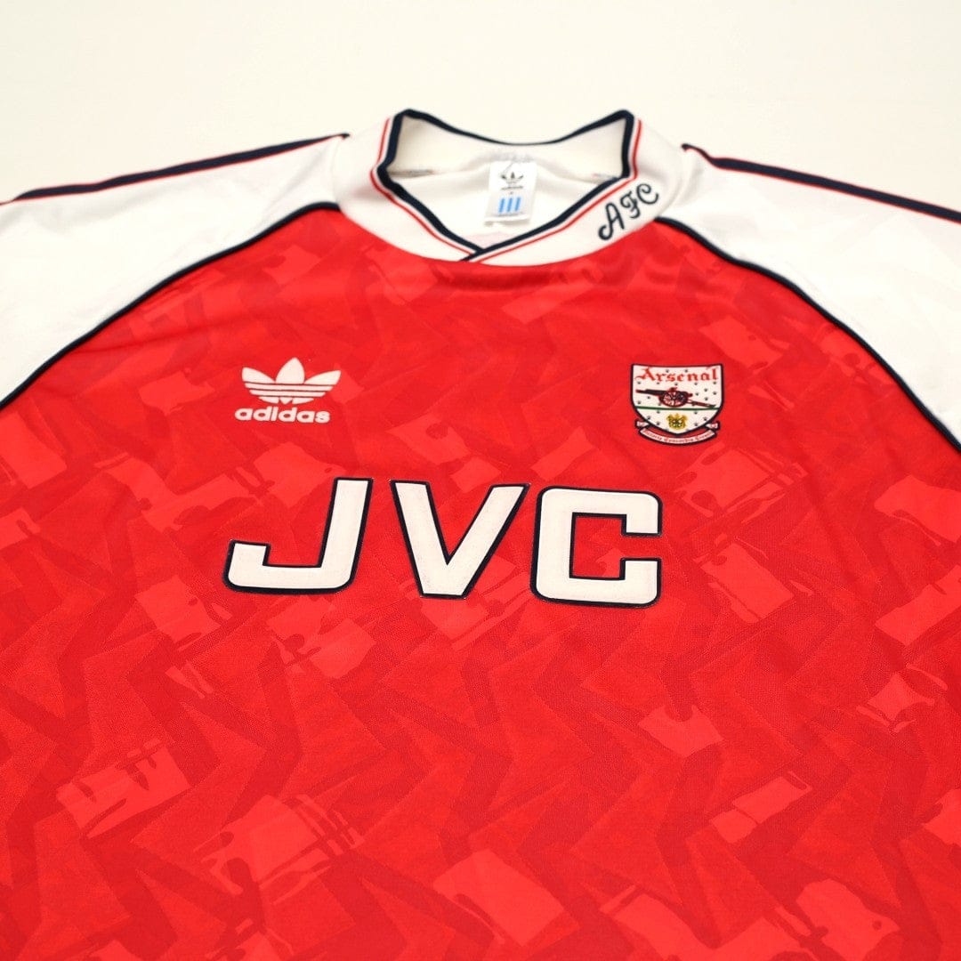 1991/93 Wright #8 Arsenal Retro adidas Originals Home Football Shirt (M)