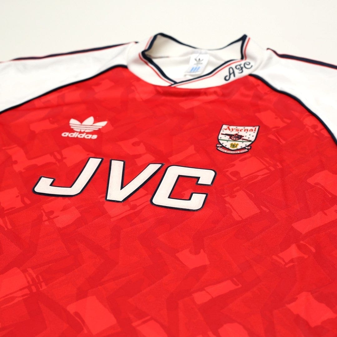 1991/93 Wright #8 Arsenal Retro adidas Originals Home Football Shirt (M)