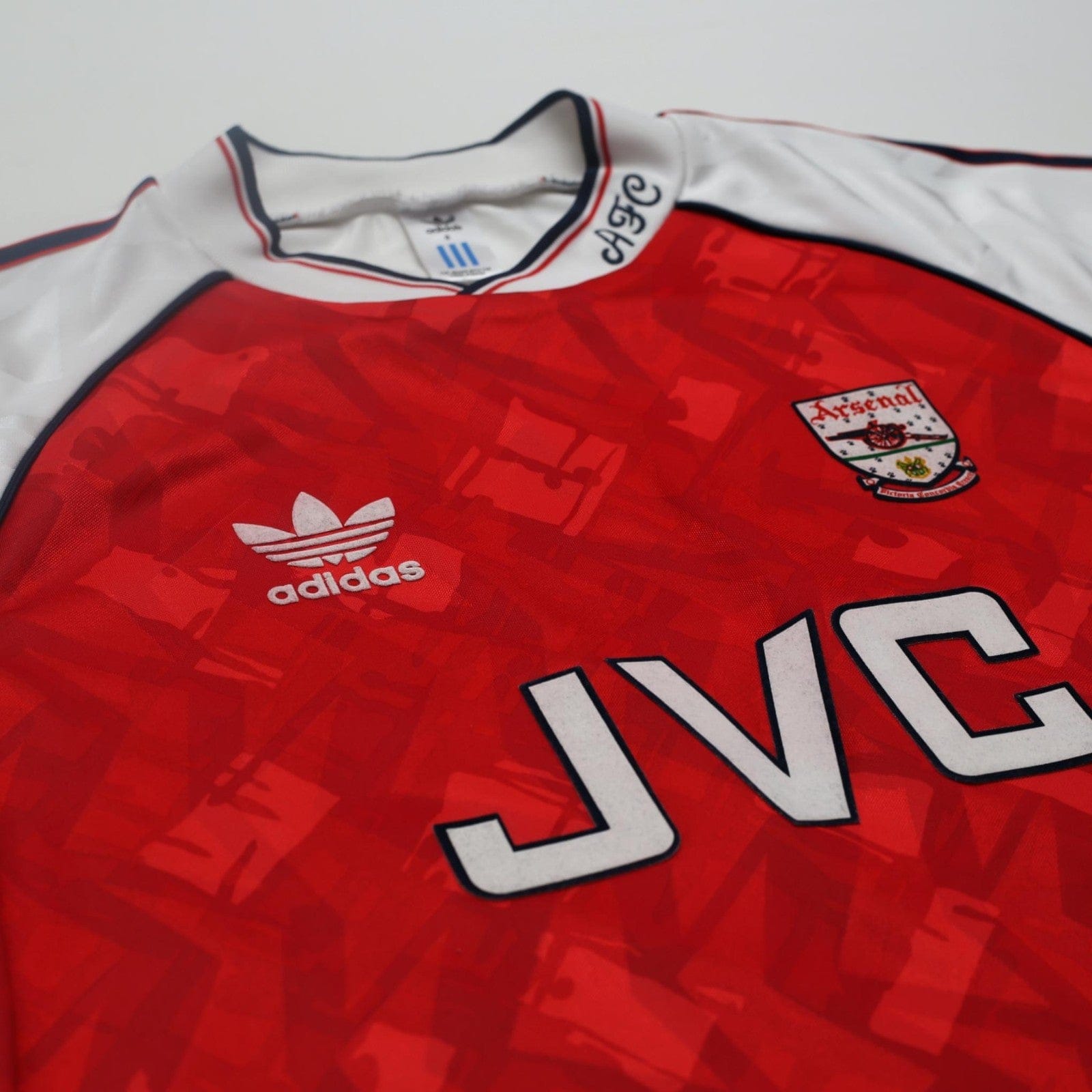 1991/93 Wright #8 Arsenal Retro adidas Originals Home Football Shirt (S)