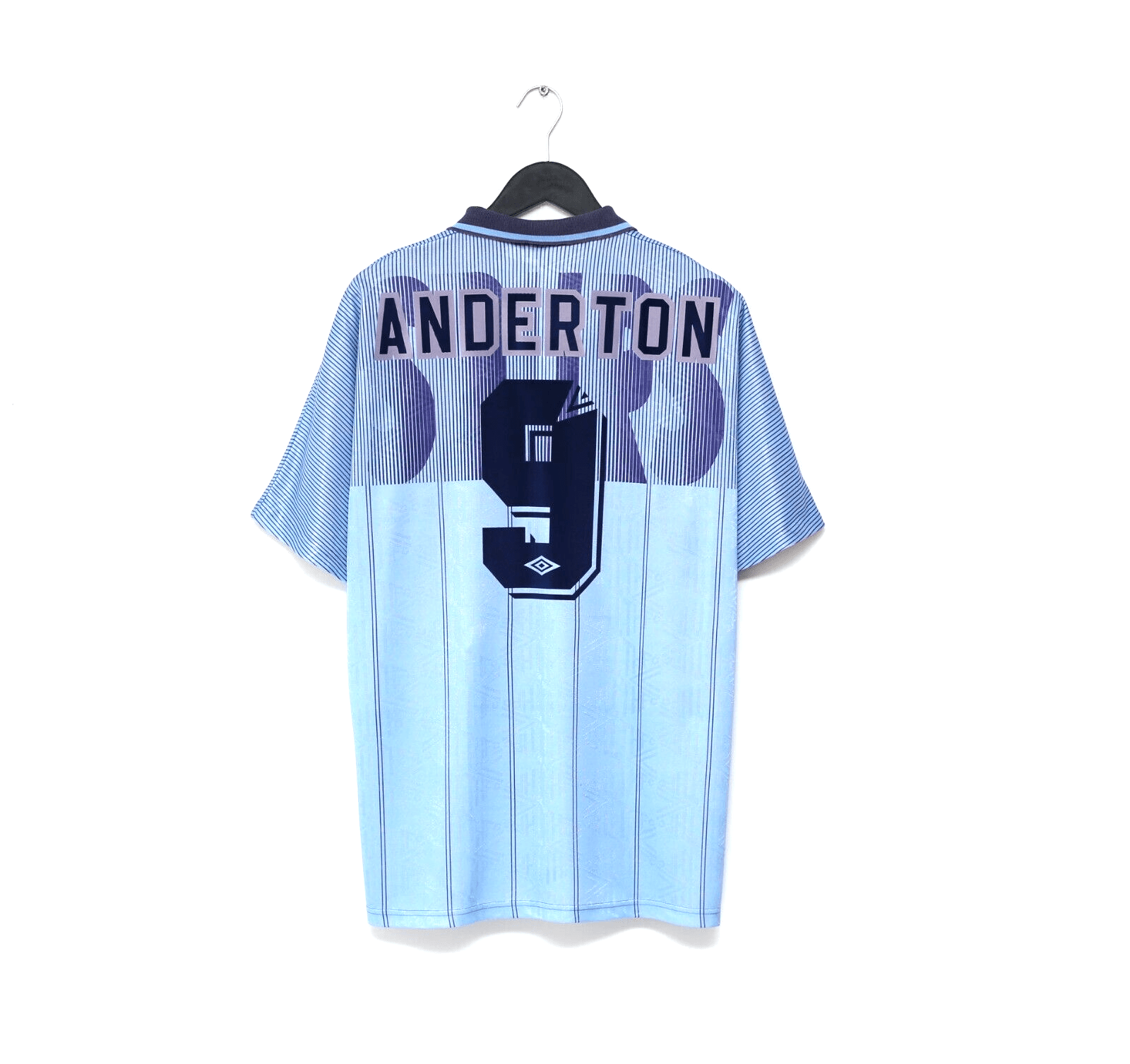 1991/94 ANDERTON #9 Tottenham Hotspur Vintage Umbro Third Football Shirt (L) 3rd