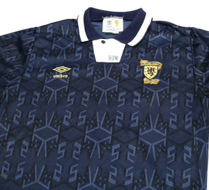 1991/94 SCOTLAND Vintage Umbro Home Football Shirt Jersey (M)