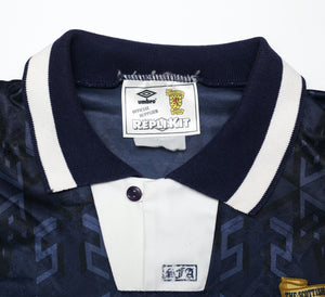 1991/94 SCOTLAND Vintage Umbro Home Football Shirt Jersey (M)