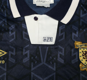 1991/94 SCOTLAND Vintage Umbro Home Football Shirt Jersey (M)