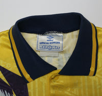 1991/95 KLINSMANN #18 Tottenham Hotspur Vintage Umbro Away Football Shirt (L)