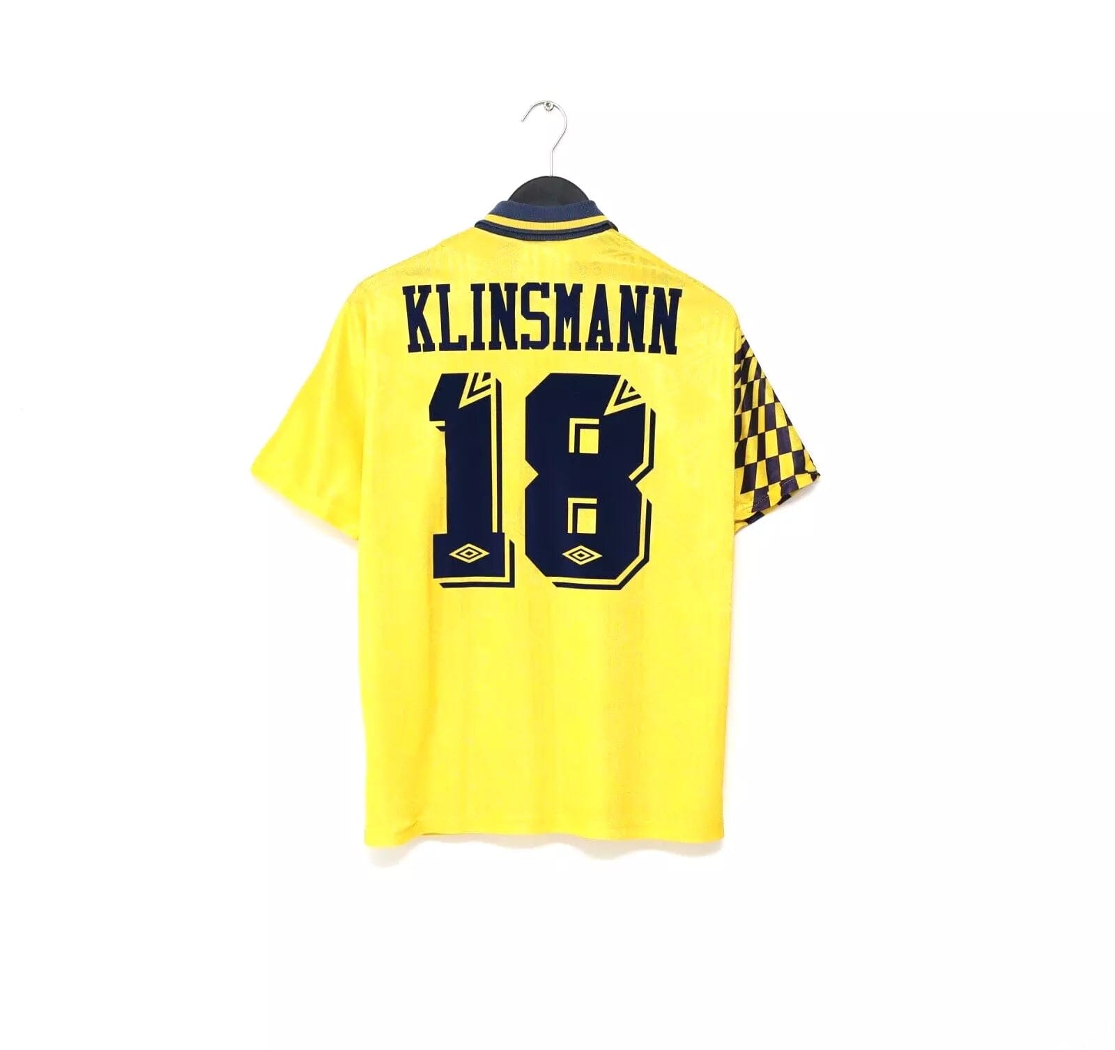 1991/95 KLINSMANN #18 Tottenham Hotspur Vintage Umbro Away Football Shirt (M)