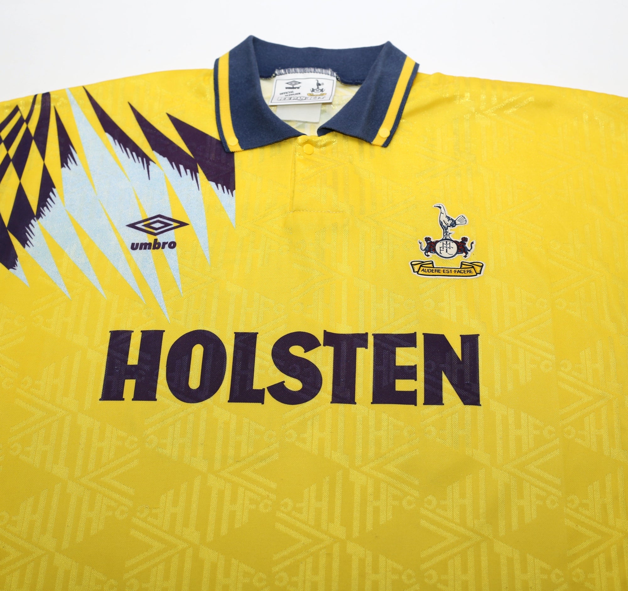 1991/95 KLINSMANN #18 Tottenham Hotspur Vintage Umbro Away Football Shirt (M)