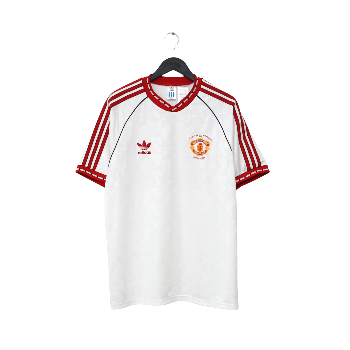 1991 Hughes #10 Manchester United adidas Cup Winners Cup Football Shirt (L)