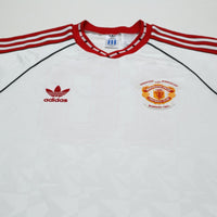 1991 Hughes #10 Manchester United adidas Cup Winners Cup Football Shirt (L)