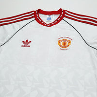 1991 Hughes #10 Manchester United adidas Cup Winners Cup Football Shirt (L)