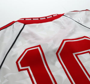 1991 HUGHES #10 Manchester United adidas Cup Winners Cup Football Shirt (M)