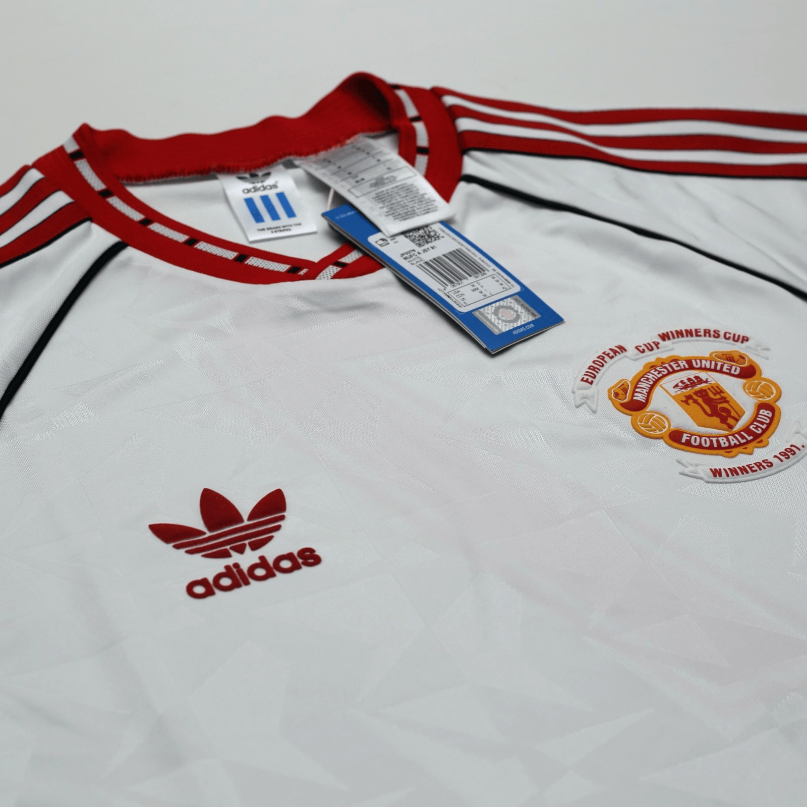 1991 Robson #7 Manchester United adidas Cup Winners Cup Football Shirt (M) BNWT