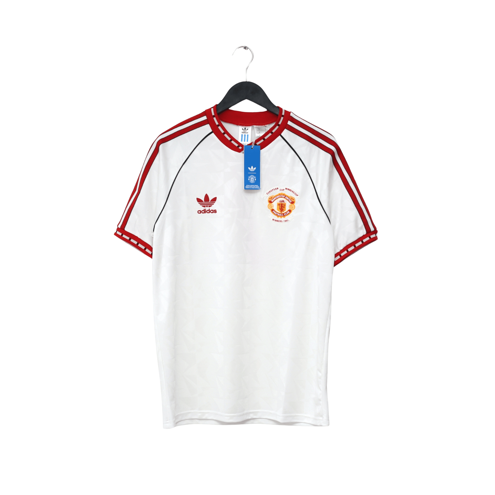 1991 Robson #7 Manchester United adidas Cup Winners Cup Football Shirt (M) BNWT