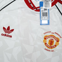 1991 Robson #7 Manchester United adidas Cup Winners Cup Football Shirt (M) BNWT