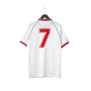1991 Robson #7 Manchester United Retro adidas Cup Winners Cup Football Shirt (M)